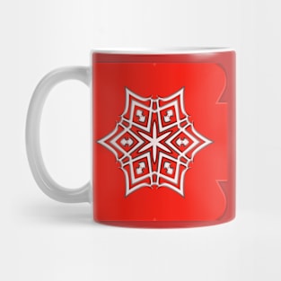 Bright Red Kaleidoscope Pattern (Seamless) 22 Mug